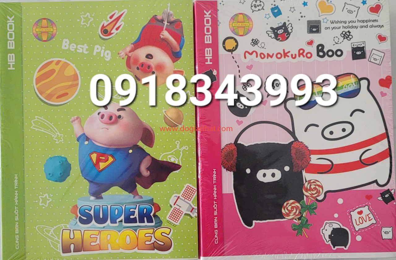 Tập Heoboo Hòa Bình 96T 4 ô + 5 ô 