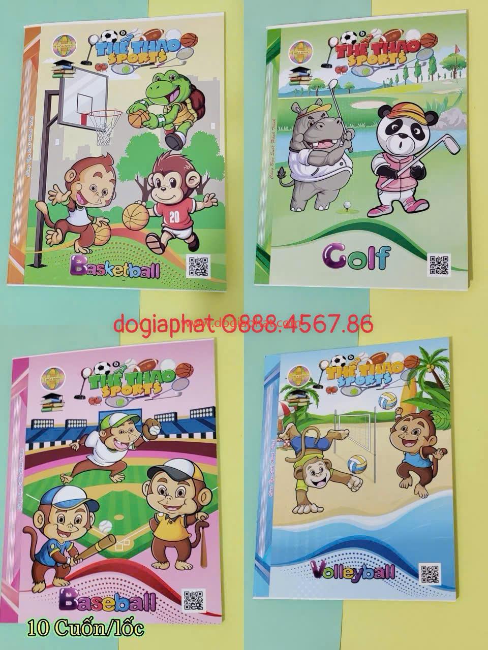 TẬP THỂ THAO HÒA BÌNH ĐL 80GSM 96 TRANG 4 Ô + 5 Ô GIÁ SỈ 