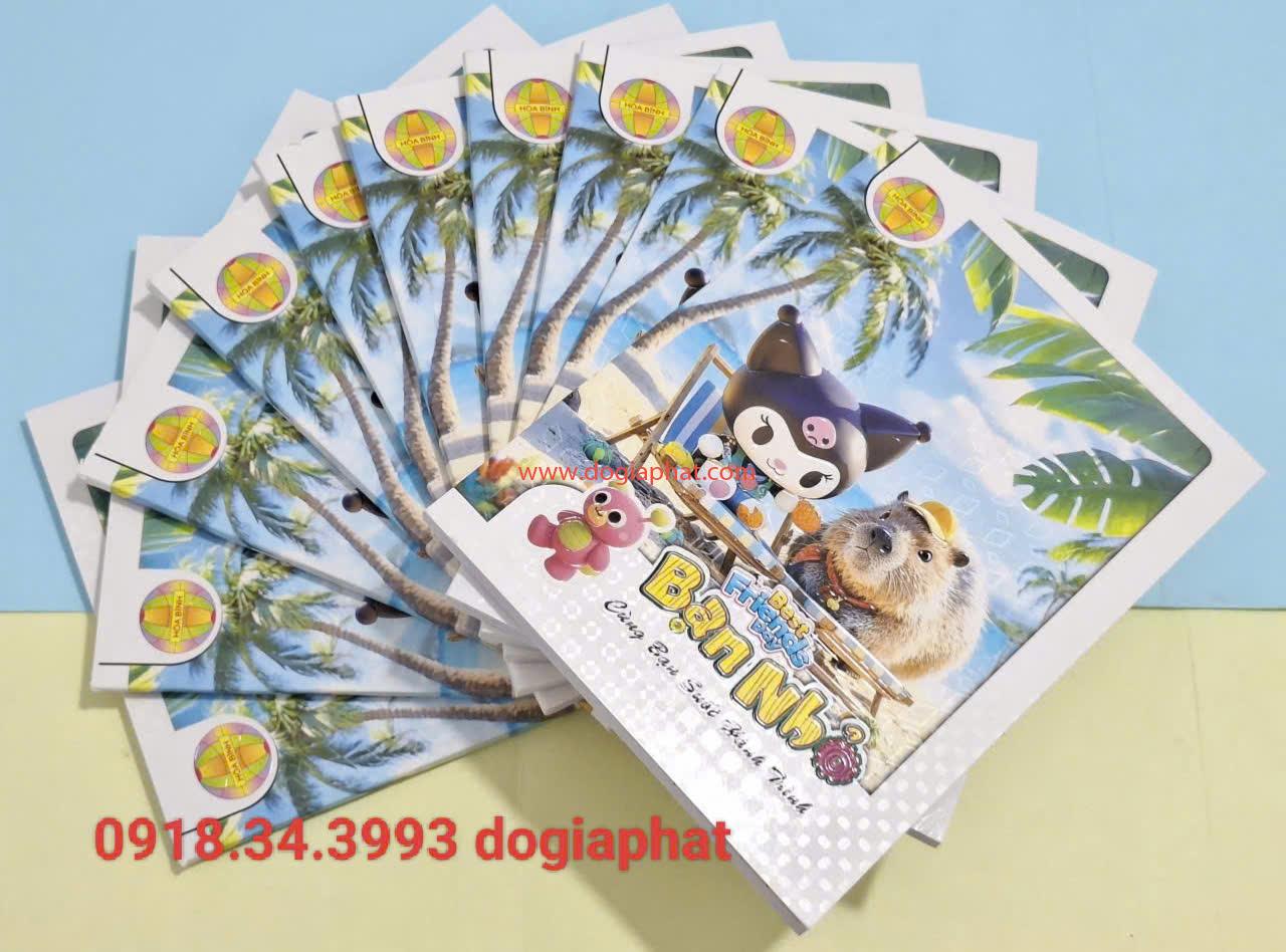 TẬP BẠN NHỎ HÒA BÌNH ĐL 100GSM 96 TRANG 4 Ô + 5 Ô GIÁ SỈ 