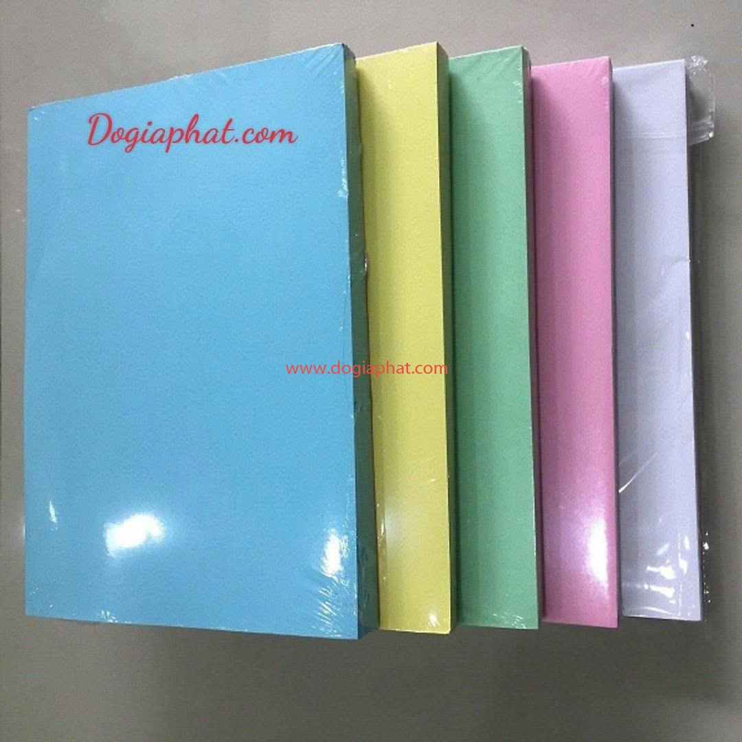 GIẤY A4 70 (XANH BIỂN, LÁ, VÀNG, HỒNG) GIÁ SỈ 